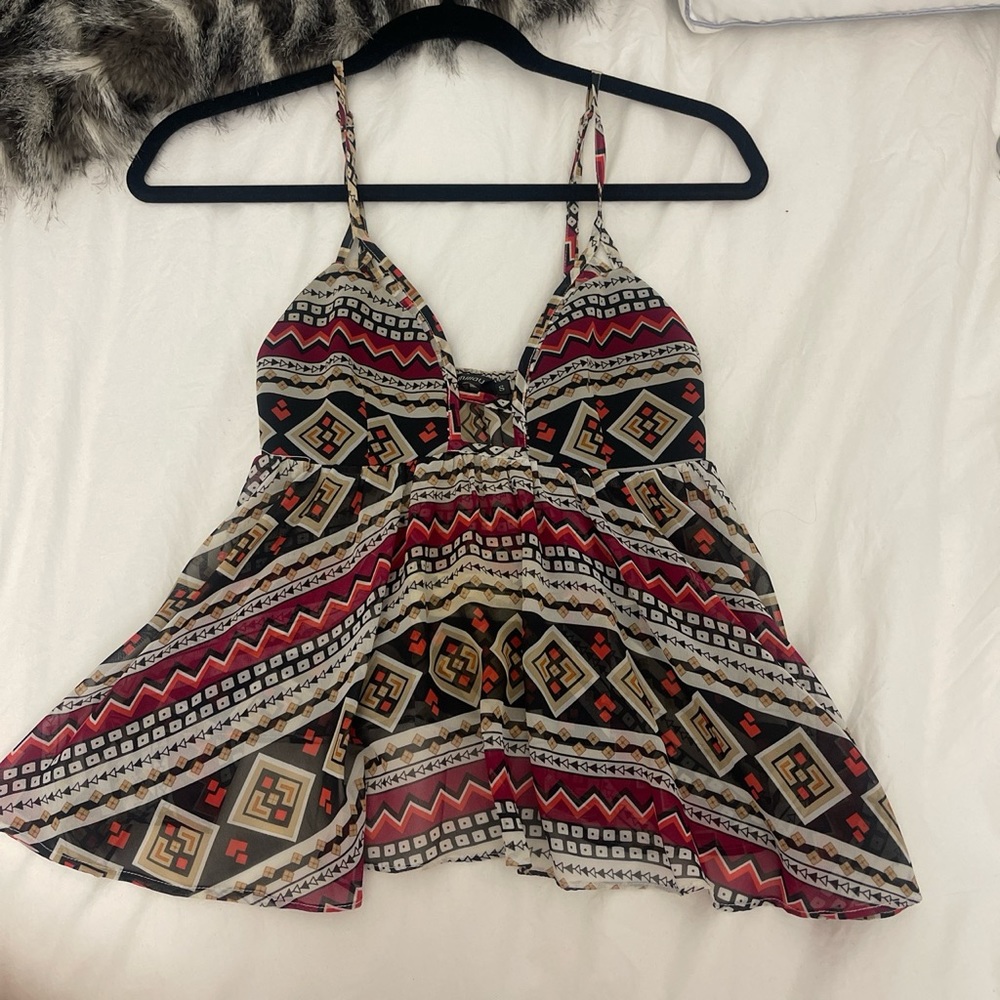 LF Aztec Flowy Top - Picture 2 of 3